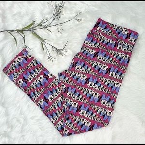 LN~LULAROE~TC~TALL AND CURVY~DISNEY LEGGINGS~MINNIE MOUSE~Pink/Purple~Super Soft